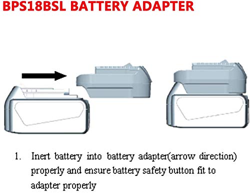 BPS18BSL Battery Converter Adapter for Black&Decker/for Stanley for/Porter-Cable 18V Li-ion Batte for Bosch 18V Li-ion Tool Battery Use for Bosch 18V Lithium Cordless Power Tools