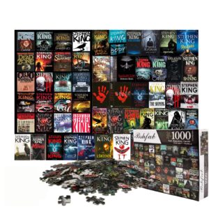 stephen king horror novels - 1000 pieces jigsaw puzzle for adults premium quality recycled material jigsaw puzzle intense colors and high definition printing hobby puzzles toy