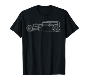 vintage hot rod rat street fink steampunk car funny men gift t-shirt