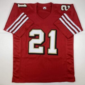 Autographed/Signed Frank Gore San Francisco Red Football Jersey Beckett BAS COA