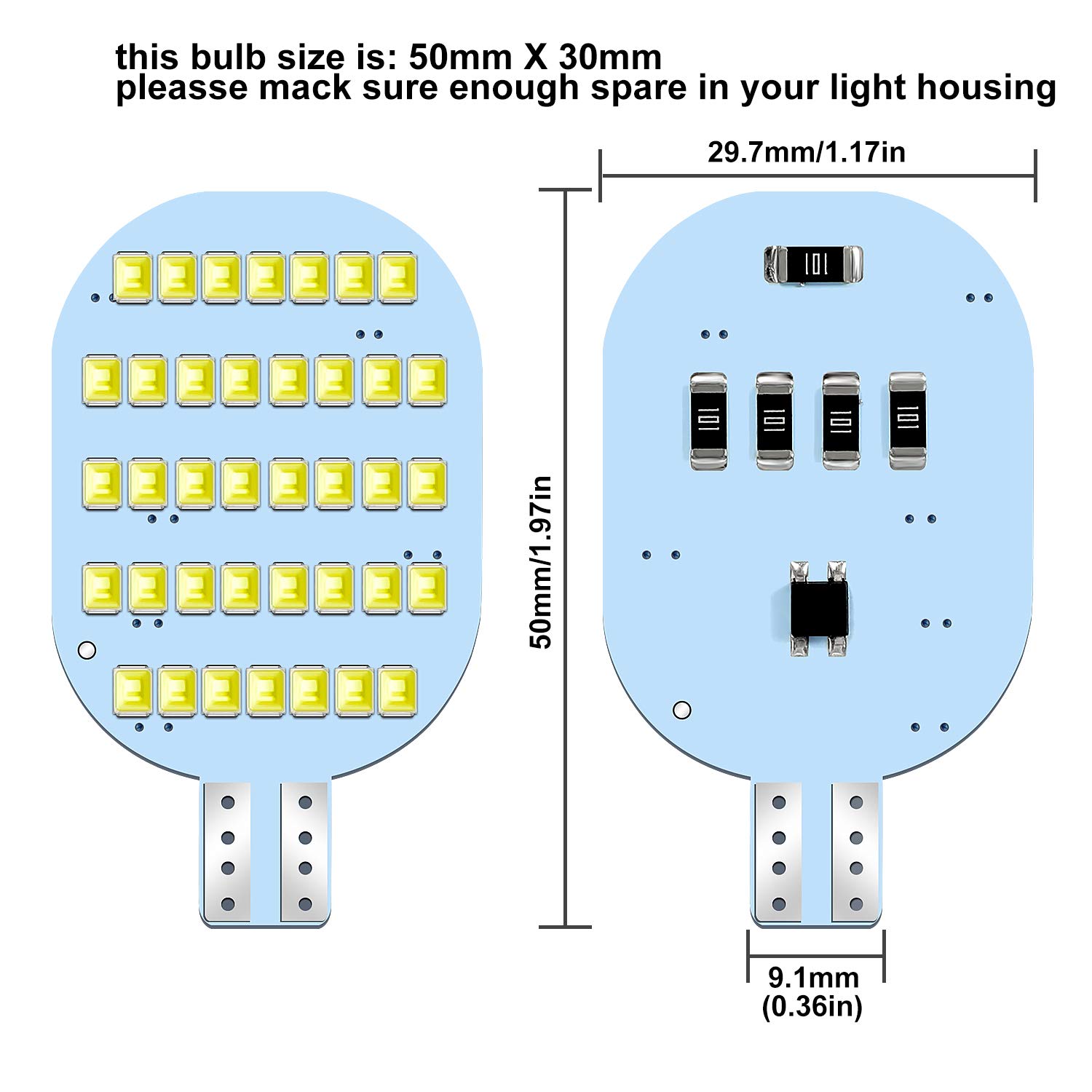 ACOHUIKE Super Bright T10 921 922 912 LED Bulbs for 12V RV Ceiling Dome Light RV Indoor Lights Camper Trailer Motorhome Marine Boat Dome Interior Light (Pack of 20, White)