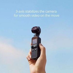 DJI Pocket 2 Creator Combo, 3 Axis Gimbal Stabilizer with 4K Camera, 1/1.7" CMOS, 64MP Photo, Face Tracking, YouTube, Vlog, Portable Video Camera for Android and iPhone, Black