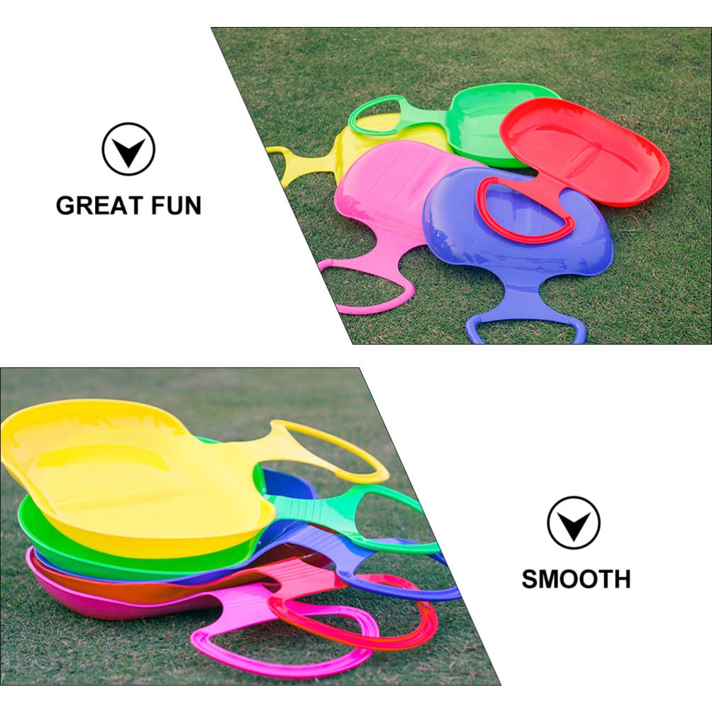 BESPORTBLE Snow Disc Saucer Snow Sleds Lightweight Flying Carpet Portable Rolling Snow Slider Disc Toy Snow Saucer Sleds for Kids Outdoor Random Ski Board Sled