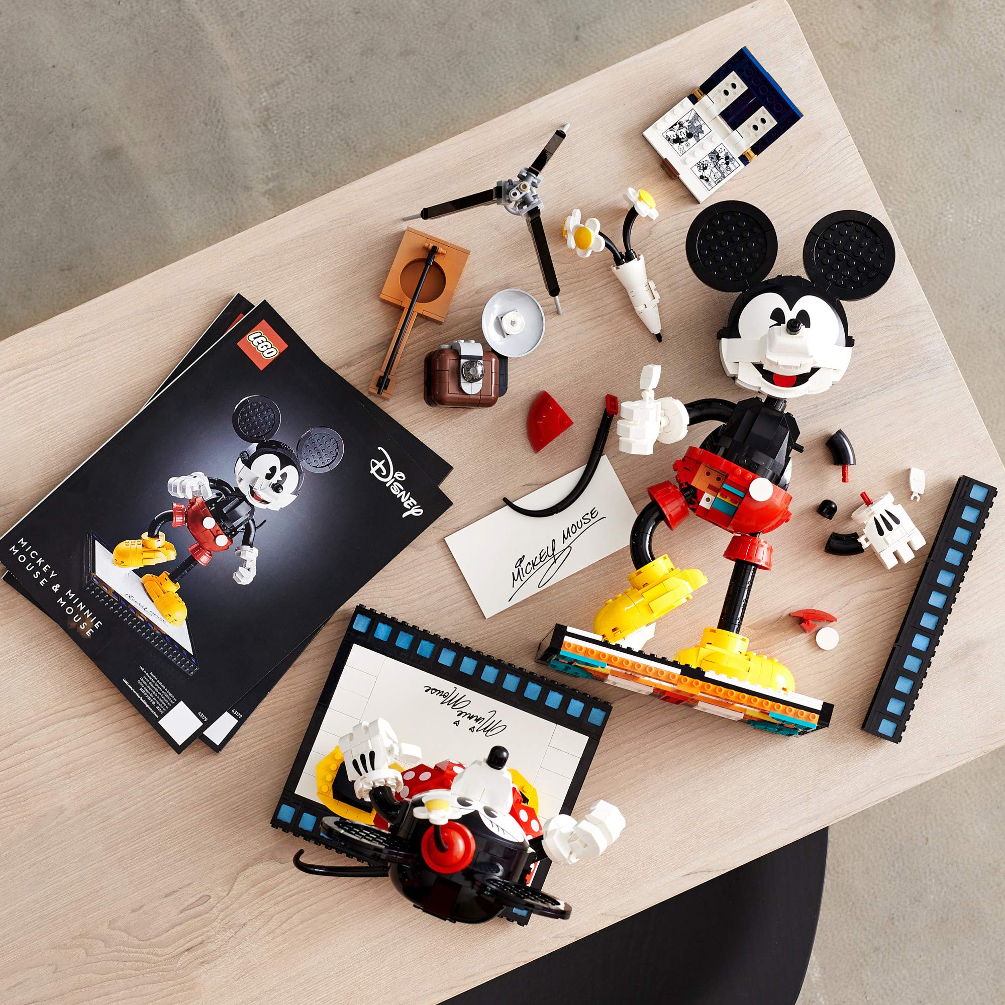 LEGO Disney Mickey Mouse & Minnie Mouse Buildable Characters (43179), Classic-Style Mickey Mouse Collectible Adult Building Kit, New 2021 (1,739 Pieces)