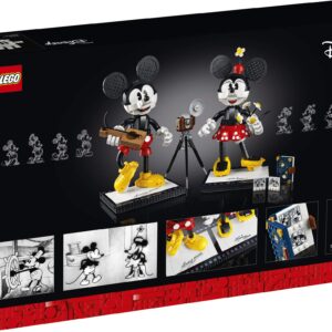 LEGO Disney Mickey Mouse & Minnie Mouse Buildable Characters (43179), Classic-Style Mickey Mouse Collectible Adult Building Kit, New 2021 (1,739 Pieces)