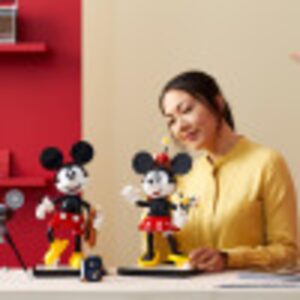 LEGO Disney Mickey Mouse & Minnie Mouse Buildable Characters (43179), Classic-Style Mickey Mouse Collectible Adult Building Kit, New 2021 (1,739 Pieces)