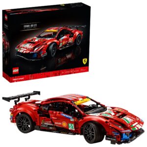 lego technic ferrari 488 gte “af corse #51” 42125 - champion gt series sports race car, exclusive collectible model kit, collectors set for adults to build