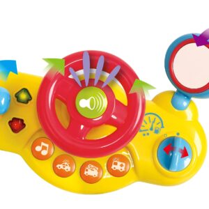 Play Portable My First Driving Kit Toy - Turn & Lean Steering Wheel Cars - Attachable Driving Kit for Strollers, with Electronic Sound for Realistic Music and Entertainment for Kids Ages 6 Months P