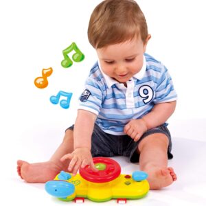 Play Portable My First Driving Kit Toy - Turn & Lean Steering Wheel Cars - Attachable Driving Kit for Strollers, with Electronic Sound for Realistic Music and Entertainment for Kids Ages 6 Months P