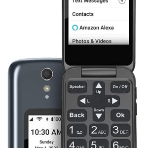 LIVELY Jitterbug Flip2 - Flip Cell Phone for Seniors - Not Compatible with Other Wireless Carriers - Must Be Activated with Lively Phone Plan - Graphite Flip Phone