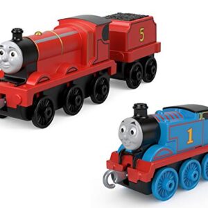 Thomas & Friends - Thomas & James Set of 2 Push-Along Train Engines for Preschool Kids Ages 3 Years and Up