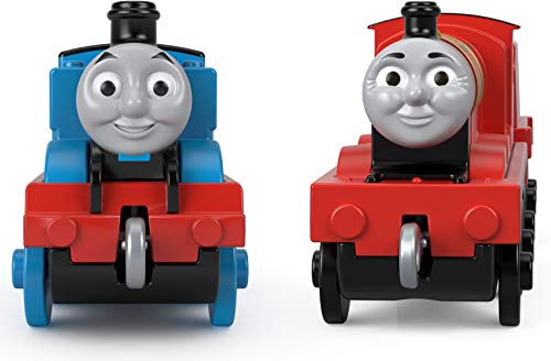 Thomas & Friends - Thomas & James Set of 2 Push-Along Train Engines for Preschool Kids Ages 3 Years and Up