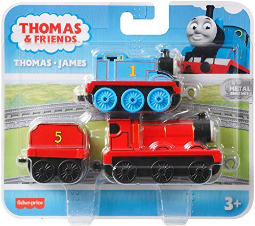 Thomas & Friends - Thomas & James Set of 2 Push-Along Train Engines for Preschool Kids Ages 3 Years and Up