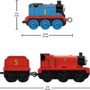 Thomas & Friends - Thomas & James Set of 2 Push-Along Train Engines for Preschool Kids Ages 3 Years and Up