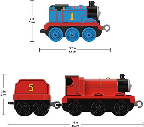 Thomas & Friends - Thomas & James Set of 2 Push-Along Train Engines for Preschool Kids Ages 3 Years and Up