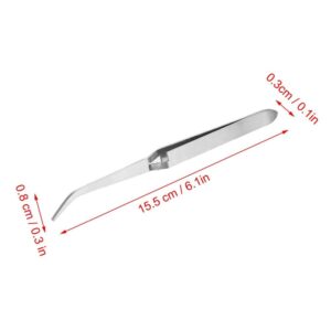 Handle Stainless Steel Nail Tweezers, Shaping Tweezer Clip Nail Art Tweezers, for Remover