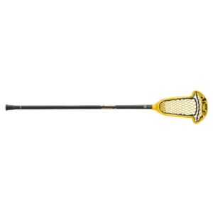 stx lacrosse axxis complete draw stick with crux mesh pro pocket, yellow