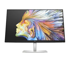 hp u28 4k hdr - computer monitor for content creators with ips panel, hdr, and usb-c port - wide screen 28-inch, with factory color calibration and 65w laptop docking - (1z978aa),black/silver