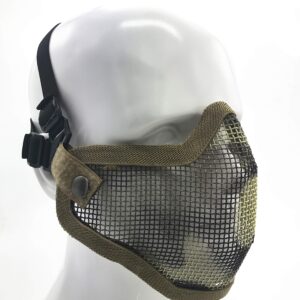 Willbebest Tactical Airsoft Paintball MICH 2000 Helmet with Side Rail & Wing-Loc Adapter, Comes with a Half Face Metal Mesh Airsoft Mask