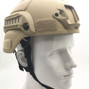 Willbebest Tactical Airsoft Paintball MICH 2000 Helmet with Side Rail & Wing-Loc Adapter, Comes with a Half Face Metal Mesh Airsoft Mask