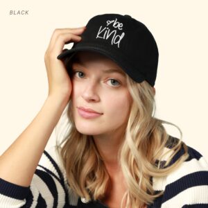 CHOK.LIDS Be Kind Trendy Womens Baseball Cap Unisex Fashion Cotton Polo Style Fun Inspirational Saying Seasonal Headwear (Light Denim)