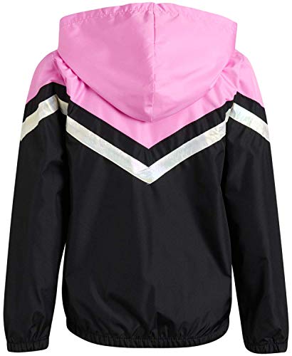 Body Glove Girls' Tracksuit - 2 Piece Windbreaker Jacket and Active Leggings Sweatpants Set, Size X-Large, Hot Pink/Black