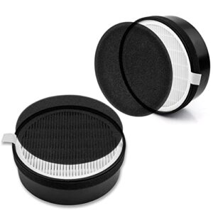 lv-h132 replacement filter for levoit air purifier replacement filter lv-h132-rf, 3-in-1 h13 true hepa filter replacement, 2 pack