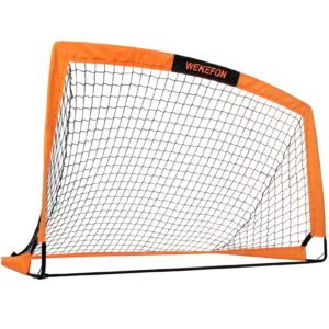 WEKEFON Soccer Goal, 5' x 3.1' Portable Soccer Net with Carry Bag for Backyard Games and Training for Kids and Youth Soccer Practice