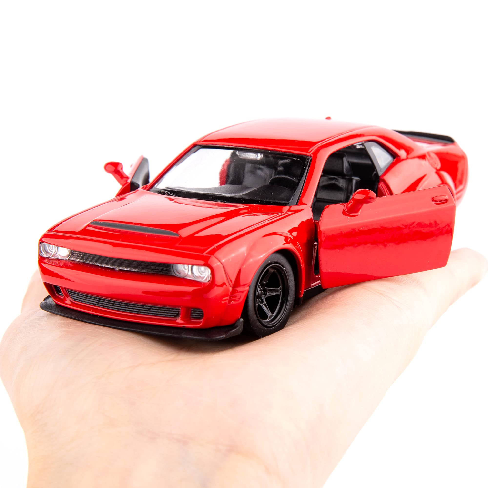 TGRCM-CZ 1/36 Scale Challenger Casting Car Model, Zinc Alloy Toy Car for Kids, Pull Back Vehicles Toy Car for Toddlers Kids Boys Girls Gift (Red)