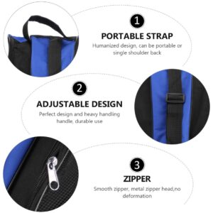 BESPORTBLE Skate Shoes Bag Triangle Roller Skate Bag Large Capacity Quad Skate Shoe Bag Skating Handbag for Inline Ice Skates Blue