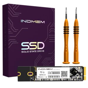 indmem sata ssd 1tb 3d tlc flash hard drive with tools for macbook air made in mid 2012 a1465 (emc 2558), a1466 (emc 2559)