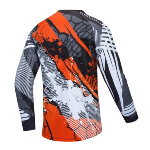 PSPORT Men's Downhill Jersey Long Sleeve Mountain MTB Bike Shirt DH Motocross T Shirt Bicycle Racing Clothing