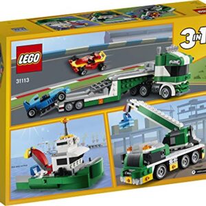 LEGO Creator 3in1 Race Car Transporter 31113 Building Kit; Makes a Great Gift for Kids Who Love Fun Toys and Creative Building, New 2021 (328 Pieces)