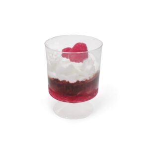 oasis creations 5 oz ice cream cup - medium large dessert cup- 50 cups - disposable appetizer cups- wine goblet glasses- disposable or reusable- 1 piece