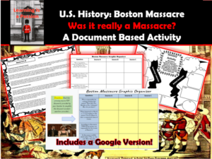 u.s. history | boston massacre| document based activity | distance learning