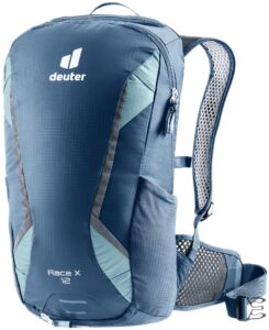 deuter unisex – adult's race x bicycle backpack, marine dusk, 12 l