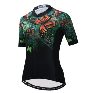 cycling jersey women, bike jersey shirts quick dry short sleeve ladies bicycle tops