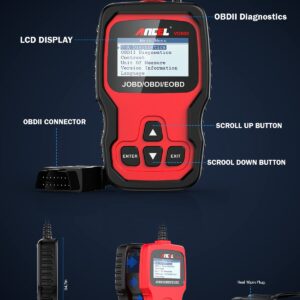 ANCEL VD500 OBD II Diagnostic for VAG Engine EPB ABS SRS Code Reader Oil Throttle Position Adaption Brake Reset with ANCEL BST200 12V Car Battery Load Tester