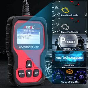 ANCEL VD500 OBD II Diagnostic for VAG Engine EPB ABS SRS Code Reader Oil Throttle Position Adaption Brake Reset with ANCEL BST200 12V Car Battery Load Tester