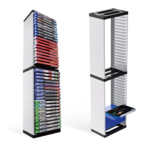 echzove game card box storage stand for ps5 xbox games, storage tower for xbox game card box holder vertical stand - for video games 36 pcs