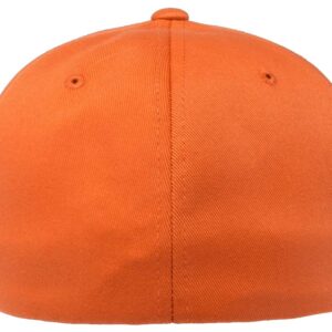 1967-1972 Ford F100 Pickup Truck Outline Design Flexfit 6277 Athletic Baseball Fitted Hat Cap Orange S/M