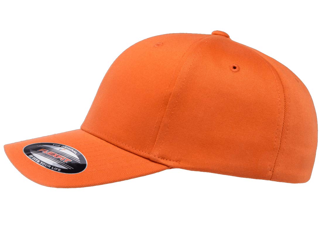 1967-1972 Ford F100 Pickup Truck Outline Design Flexfit 6277 Athletic Baseball Fitted Hat Cap Orange S/M