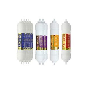 8ea premium replacement water filter 1 year set for dec water purifier : uw-3000/pdp-5012/uw-8000/dec-750/dec-700k/pdp-5011/uw-4500/uw-2000/ptd-5011-1 micron