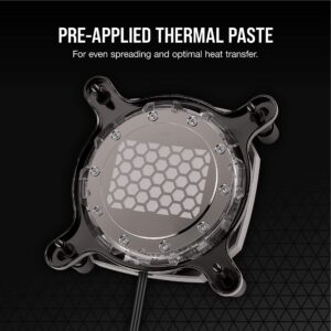 Corsair Hydro X Series, XC7 RGB White CPU Water Block,16 Individually addressable RGB LEDs, Software-Enabled, 1200/AM4