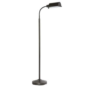 daylight24 Natural Daylight Battery Operated Cordless Floor Lamp, Black Antique Brass