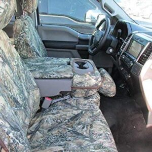 Durafit Seat Covers, Compatible with 2019-2022 Ford F150-F550 Super Crew Front and Rear Seat Cover Set Made in MC2 Camo Endura Waterproof Fabric