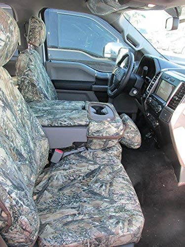 Durafit Seat Covers, Compatible with 2019-2022 Ford F150-F550 Super Crew Front and Rear Seat Cover Set Made in MC2 Camo Endura Waterproof Fabric