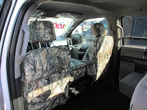 Durafit Seat Covers, Compatible with 2019-2022 Ford F150-F550 Super Crew Front and Rear Seat Cover Set Made in MC2 Camo Endura Waterproof Fabric