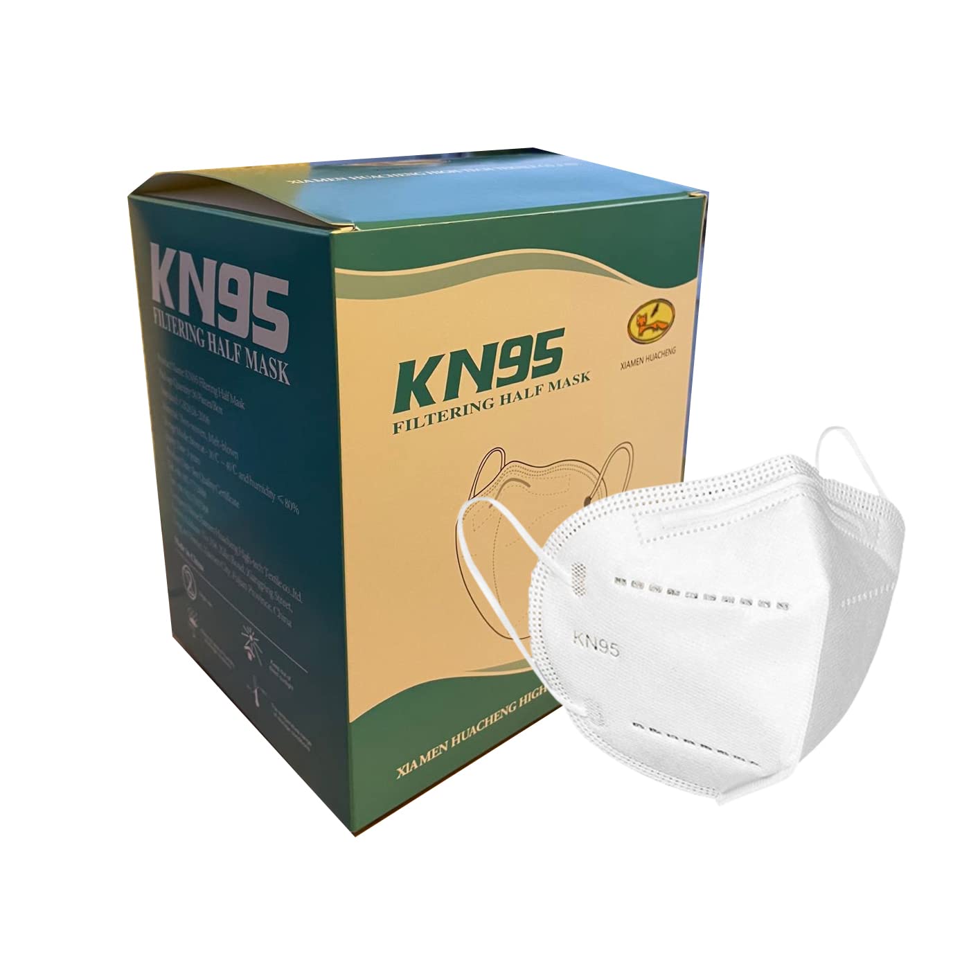 Homeland Hardware 50 Pack KN95 Approved List Non-NIOSH Respirator 5-Ply Layer GB2626-2019