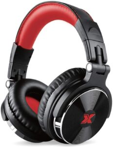 xpix pro dj headphones closed back over ear stereo monitor headphones, for monitor & mixing, single side, dual source monitoring